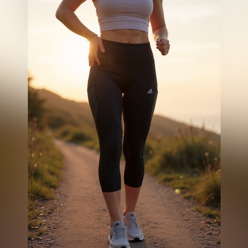 Adidas Black Climalite 3/4 leggings